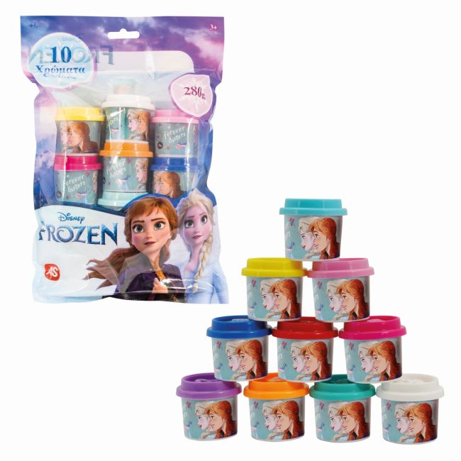 10 BORCANASE DE PLASTILINA FROZEN IN PUNGA DE PLASTIC VIV1045-03598