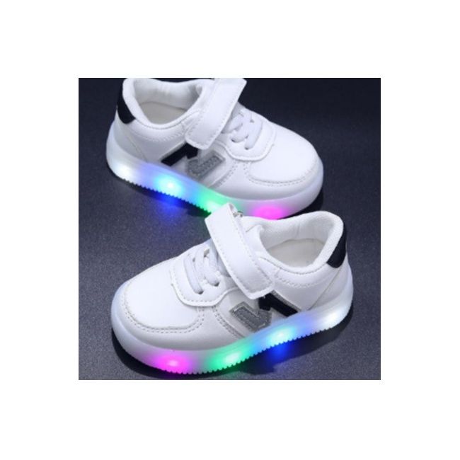 Adidasi albi cu luminite - Anne MDN-966-1-c