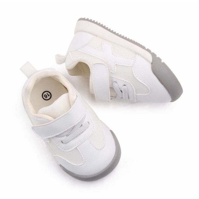 Adidasi albi pentru bebelusi - lone (marime disponibila: 6-9 luni (marimea 19 incaltaminte)) mdd2678-3-sa50.6-9 luni (marimea 19 incaltaminte)