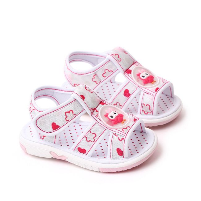 Sandalute alb sidefat cu piuitoare - Owl AMMY23-9-3-de2
