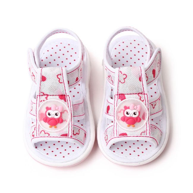 Sandalute alb sidefat cu piuitoare - Owl AMMY23-9-3-de2