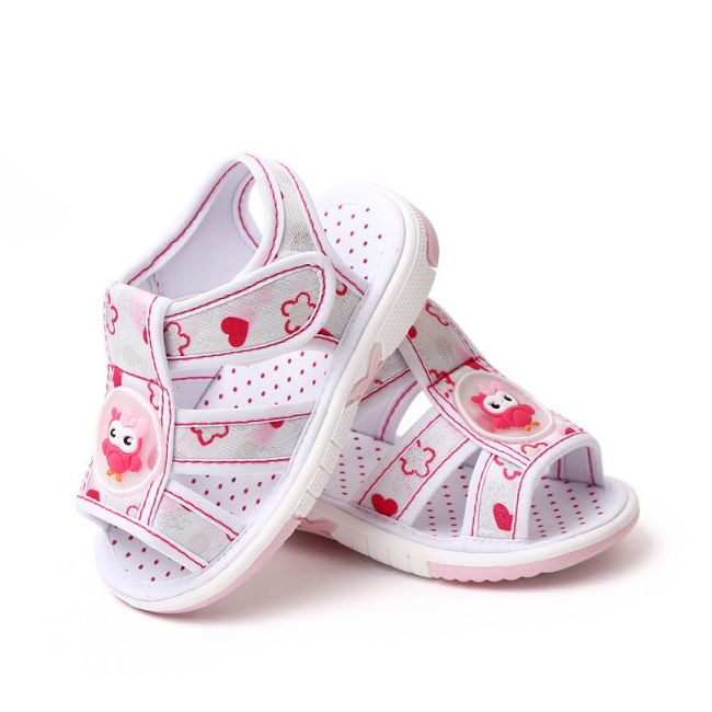 Sandalute alb sidefat cu piuitoare - Owl AMMY23-9-3-de2