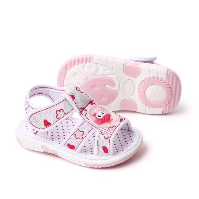 Sandalute alb sidefat cu piuitoare - Owl AMMY23-9-3-de2