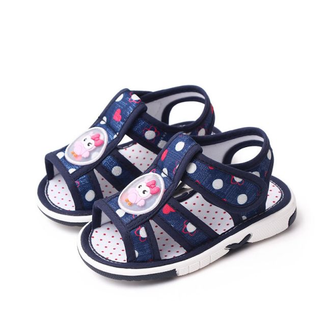 Sandalute bleumarine sidefat cu piuitoare - Owl MDMY23-9-1-de2