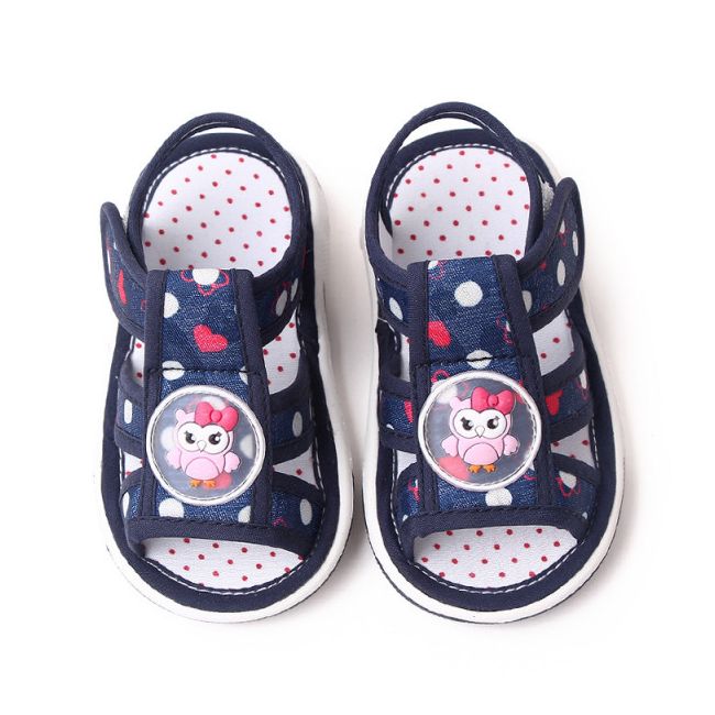 Sandalute bleumarine sidefat cu piuitoare - Owl MDMY23-9-1-de2