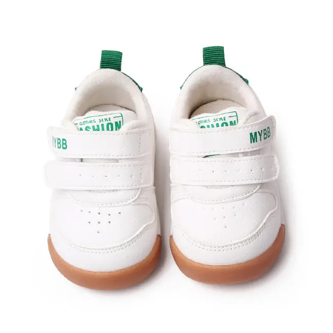 Adidasi albi cu verde - My fashion MBMY22-14-1-c