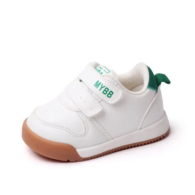 Adidasi albi cu verde - My fashion MBMY22-14-1-c