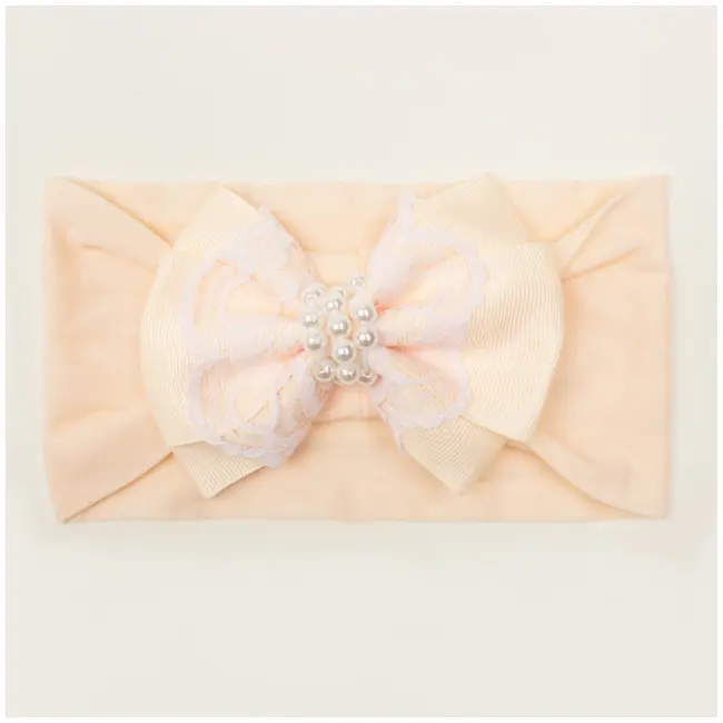 Bentita lata cu fundita cu perlute aplicata MB23043-cd