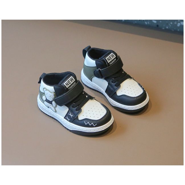 Adidasi albi cu negru - Bear MBTX-652-2-sa49