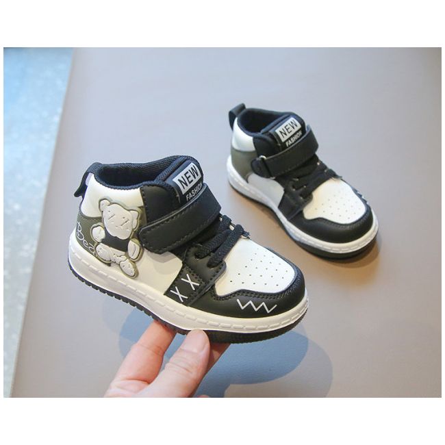 Adidasi albi cu negru - Bear MBTX-652-2-sa49