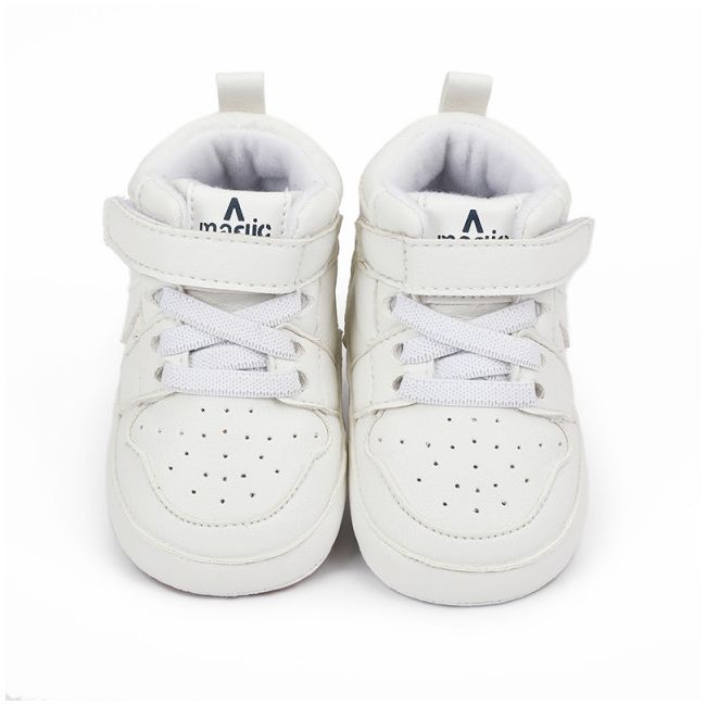 Adidasi inalti albi pentru bebelusi (marime disponibila: 6-9 luni (marimea 19 incaltaminte)) mb9812-5-p4.6-9 luni (marimea 19 incaltaminte)