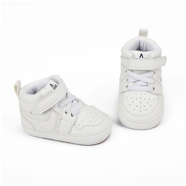 Adidasi inalti albi pentru bebelusi (marime disponibila: 9-12 luni (marimea 20 incaltaminte)) mb9812-5-p4.9-12 luni (marimea 20 incaltaminte)