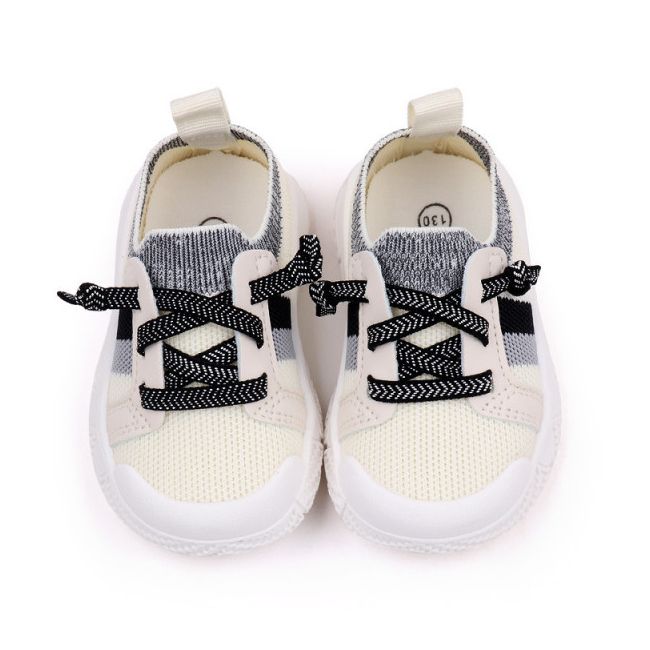 Mocasini albi cu gri tip adidas pentru copii (marime disponibila: marimea 24) ammy2301-2-c.marimea 24