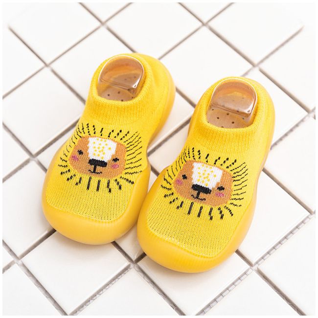 Mocasini galbeni cu talpa antiderapanta - Happy Lion MDC03-1