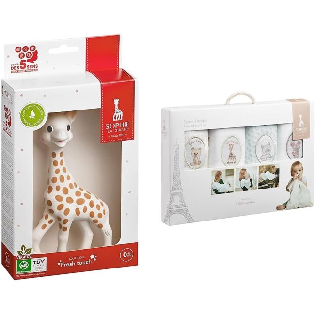 Pachet Girafa Sophie si 4 scutece Sophie DNB616424-850724