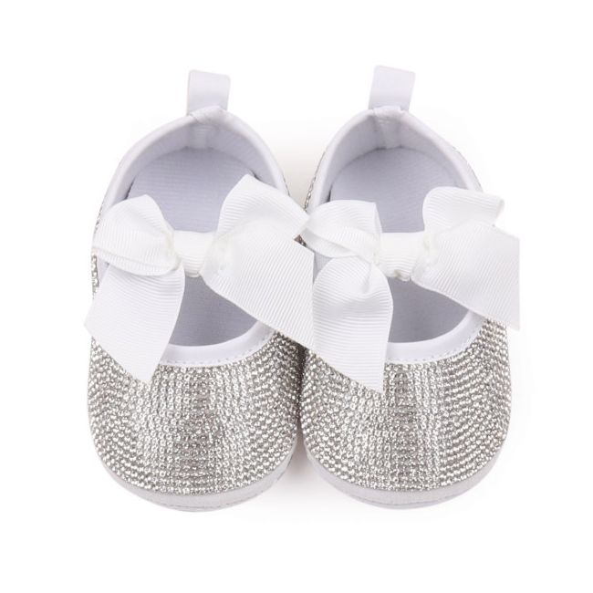 Pantofiori de ocazie cu strasuri pentru bebeluse MDBBW3204-1