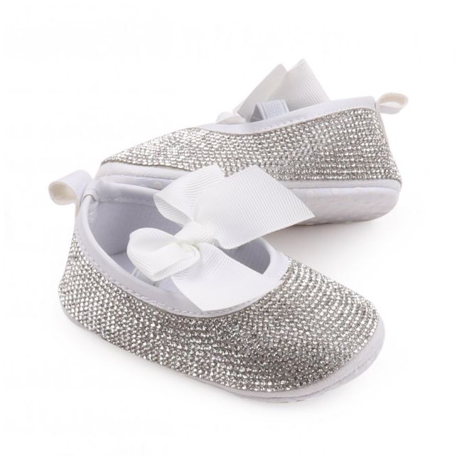 Pantofiori de ocazie cu strasuri pentru bebeluse MDBBW3204-1