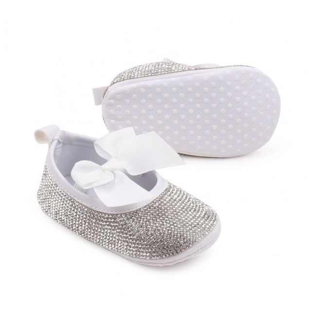 Pantofiori de ocazie cu strasuri pentru bebeluse MDBBW3204-1