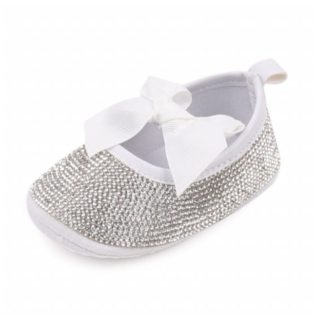 Pantofiori de ocazie cu strasuri pentru bebeluse MDBBW3204-1