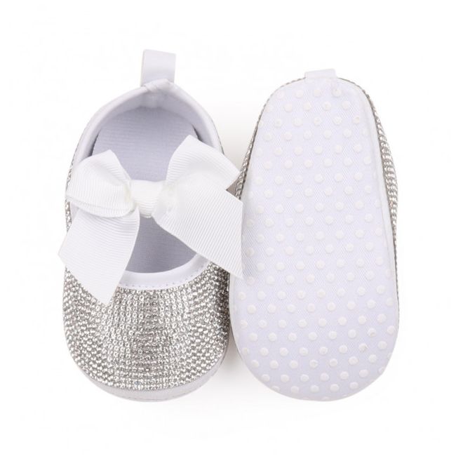 Pantofiori de ocazie cu strasuri pentru bebeluse MDBBW3204-1