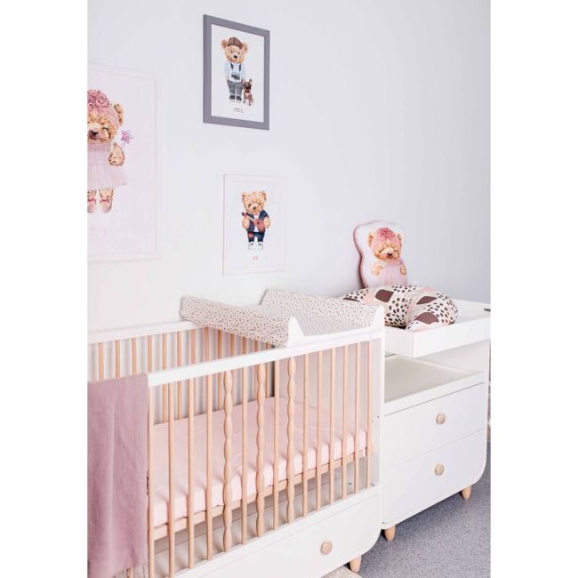 Saltea de infasat, Ceba Baby, Basic, 50x70 cm, Atasabila la patut, Fara BPA, 0 luni+, Spots BYNW-216-000-725