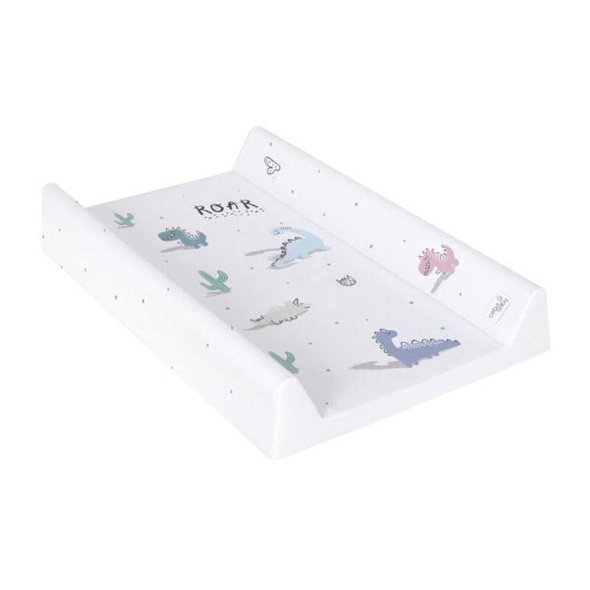 Saltea de infasat, Ceba Baby, Confort, 50x70 cm, Atasabila la patut, Fara BPA, 0 luni+, Candy Andy Dino BYNW-203-121-612