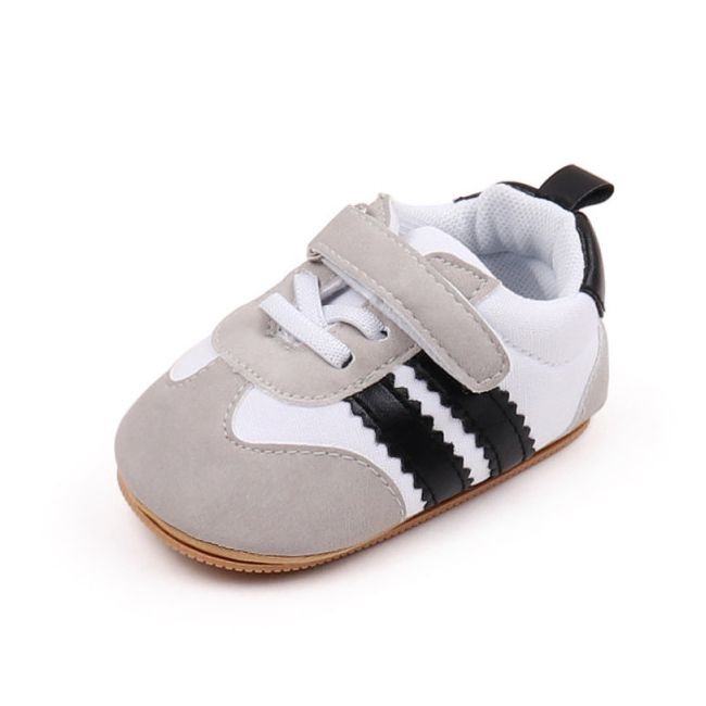 Adidasi albi cu gri si dungi negre AMBMB3141-3-p9