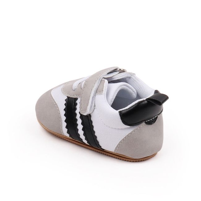 Adidasi albi cu gri si dungi negre AMBMB3141-3-p9