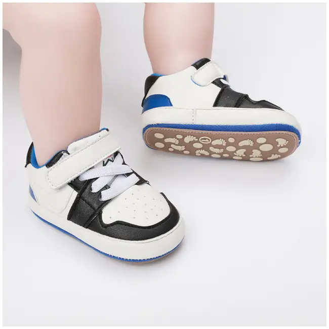 Adidasi albi cu negru si albastru - Smart MB9812-3-sa2