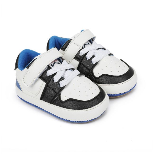 Adidasi albi cu negru si albastru - Smart MB9812-3-sa2