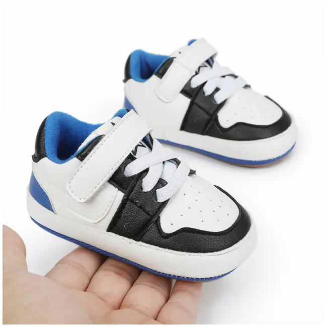 Adidasi albi cu negru si albastru - Smart MB9812-3-sa2