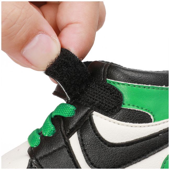 Adidasi albi cu negru si verde, inalti pentru bebelusi MD9812-6-sa3