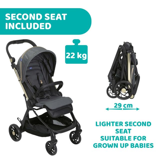 Carucior sport Chicco One4Ever Special Edition, City Map Re_Lux (Gri), nastere-22Kg CHC7988157-8_CITY MAP RELUX