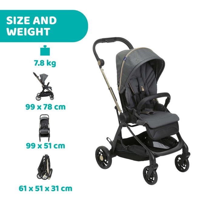 Carucior sport Chicco One4Ever Special Edition, City Map Re_Lux (Gri), nastere-22Kg CHC7988157-8_CITY MAP RELUX