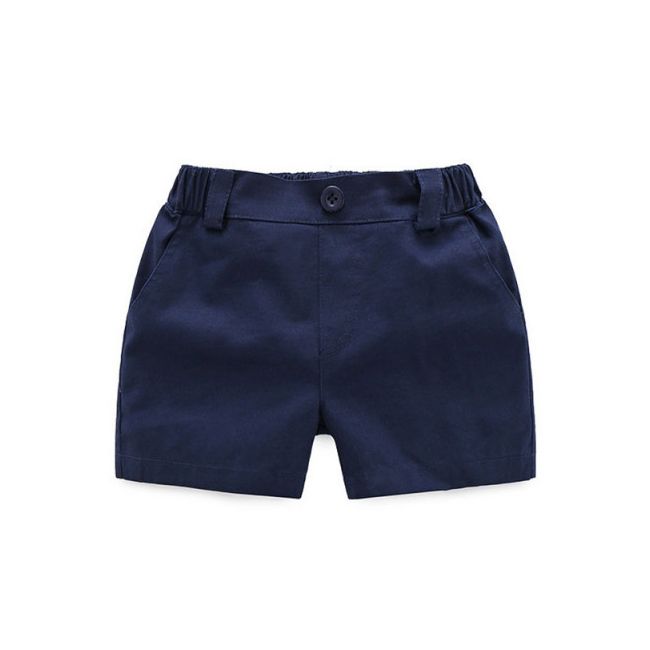 Costumas cu body alb tip polo pentru baietei AM202303303-R1