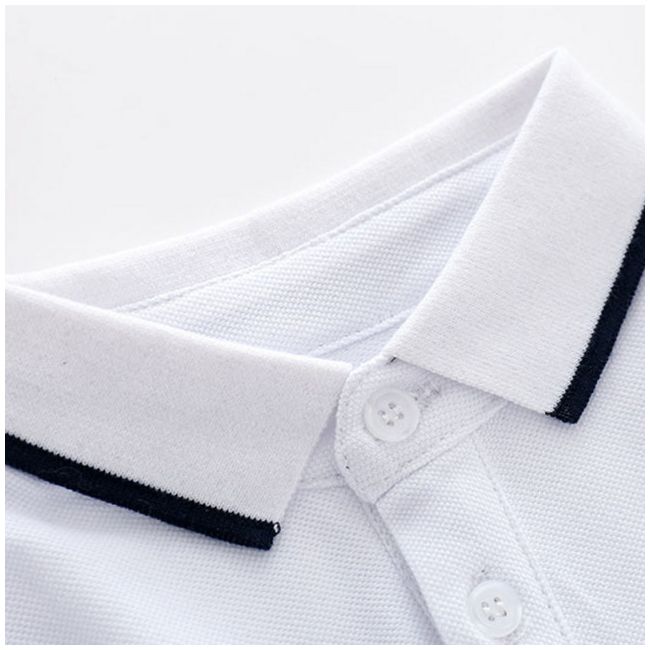 Costumas cu body alb tip polo pentru baietei AM202303303-R1