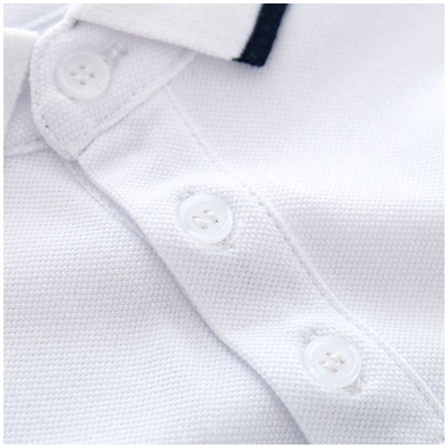 Costumas cu body alb tip polo pentru baietei AM202303303-R1