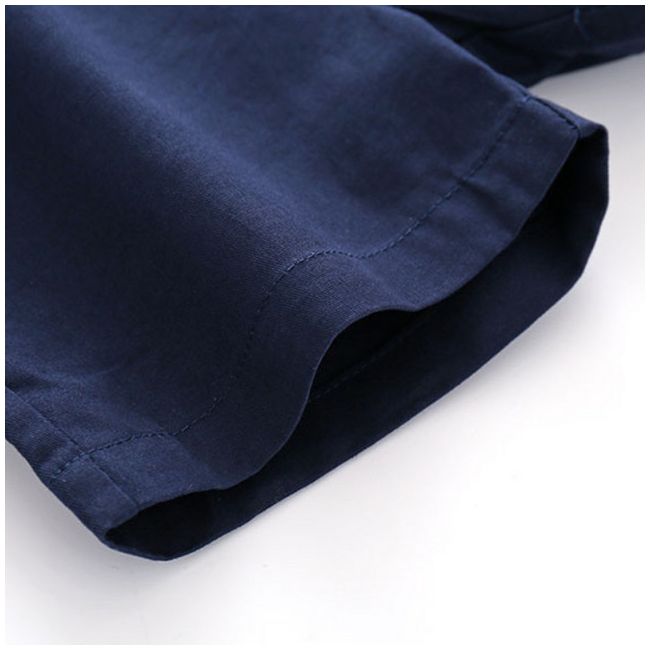 Costumas cu body alb tip polo pentru baietei AM202303303-R1