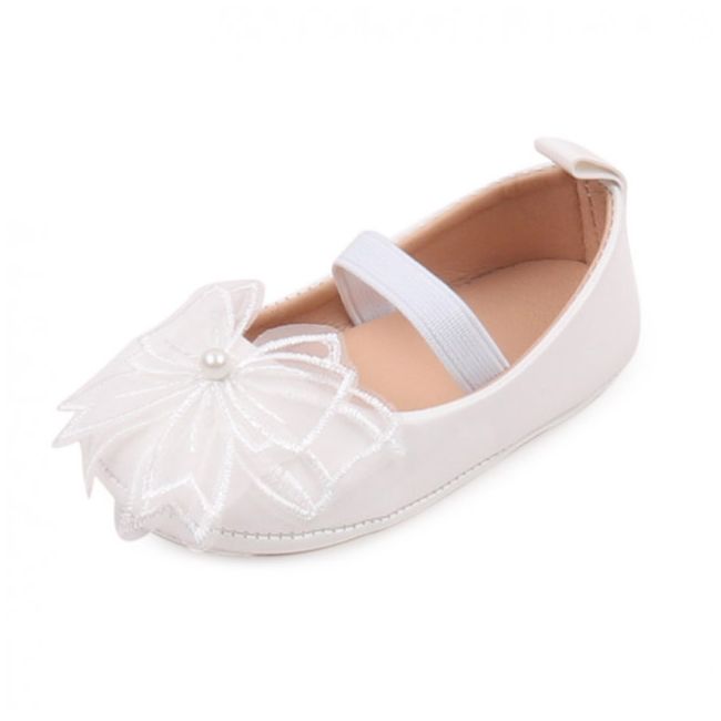 Pantofiori albi cu fundita dantelata MBBBW3098-1-p01