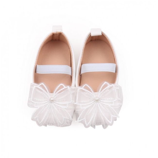 Pantofiori albi cu fundita dantelata MBBBW3098-1-p01