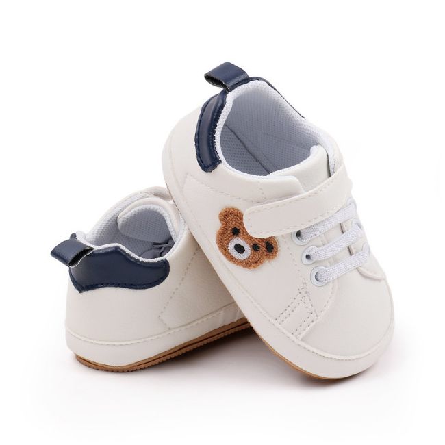 Pantofiori albi cu insertie bleumarine - Teddy MDBMB3134-3-p29
