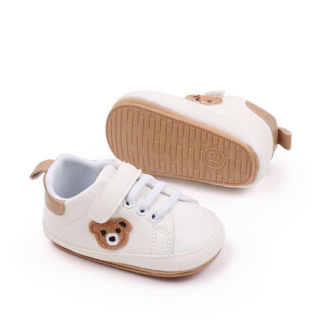 Pantofiori albi cu insertie crem - teddy (marime disponibila: 3-6 luni (marimea 18 incaltaminte)) mbbmb3134-2-p15.3-6 luni (marimea 18 incaltaminte)