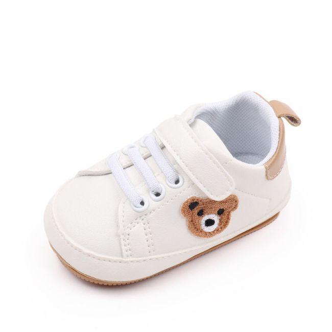 Pantofiori albi cu insertie crem - teddy (marime disponibila: 3-6 luni (marimea 18 incaltaminte)) mbbmb3134-2-p15.3-6 luni (marimea 18 incaltaminte)