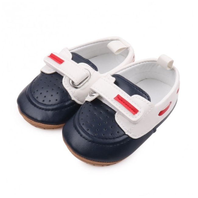 Pantofiori bleumarine cu alb de ocazie pentru baietei LIBBW3100-1-p10