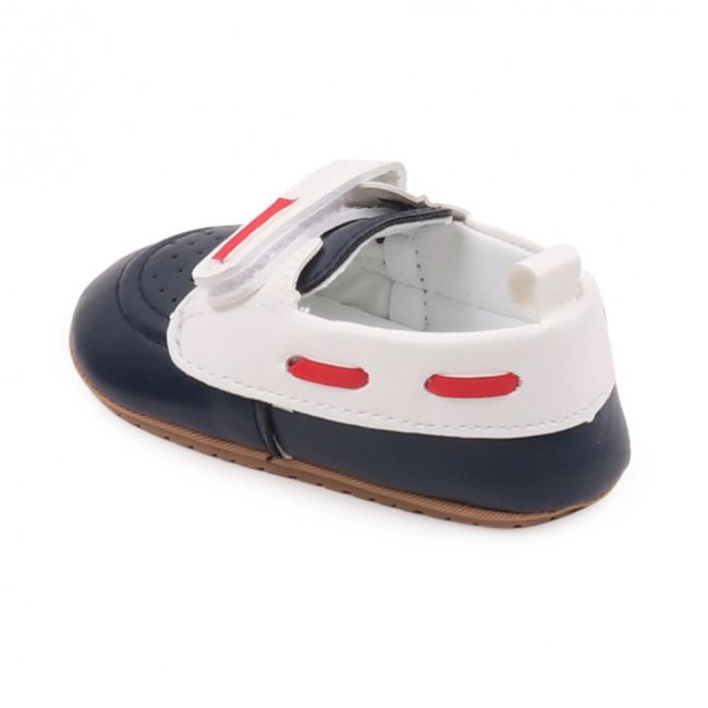 Pantofiori bleumarine cu alb de ocazie pentru baietei LIBBW3100-1-p10