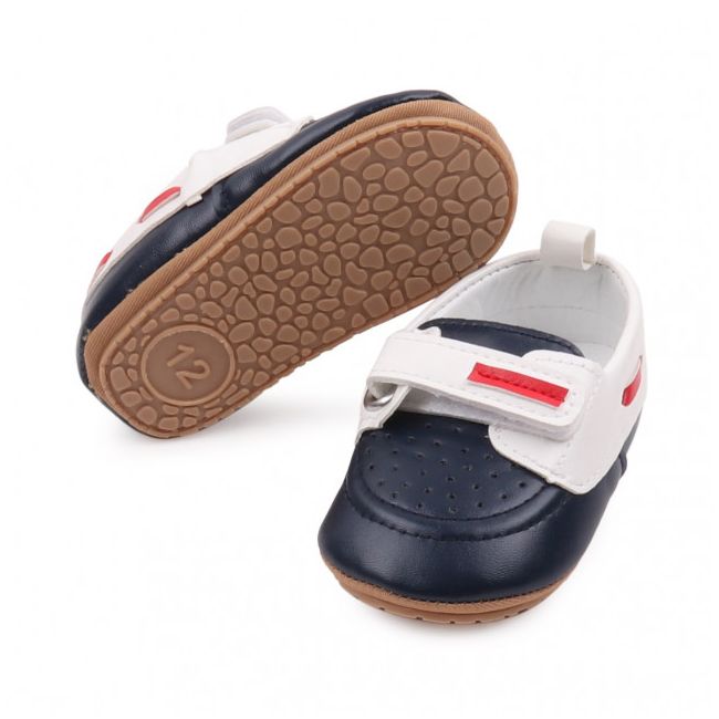 Pantofiori bleumarine cu alb de ocazie pentru baietei LIBBW3100-1-p10