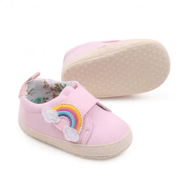 Tenisi roz pentru fetite - curcubeu (marime disponibila: 3-6 luni (marimea 18 incaltaminte)) mdbyq3181-1-p13.3-6 luni (marimea 18 incaltaminte)