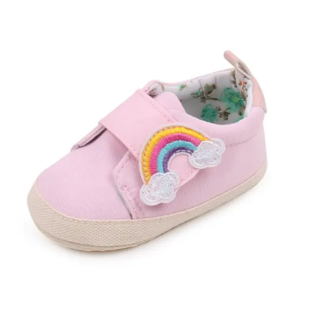 Tenisi roz pentru fetite - curcubeu (marime disponibila: 3-6 luni (marimea 18 incaltaminte)) mdbyq3181-1-p13.3-6 luni (marimea 18 incaltaminte)