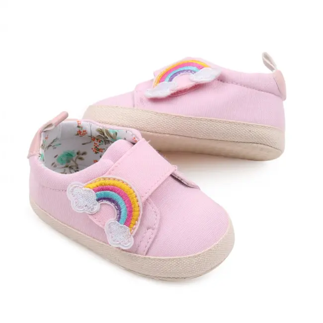 Tenisi roz pentru fetite - curcubeu (marime disponibila: 3-6 luni (marimea 18 incaltaminte)) mdbyq3181-1-p13.3-6 luni (marimea 18 incaltaminte)