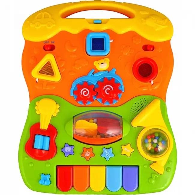 Antemergator 2 in 1 cu diverse activitati si muzica ricokids rk-744 - alb edeedi774400